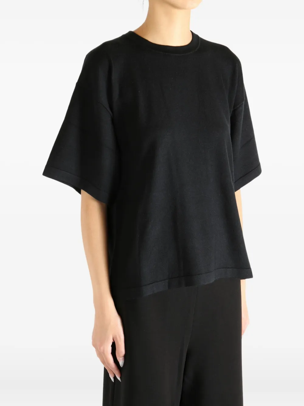 ATELIER NEW YORK T-shirt van zijdemix Zwart