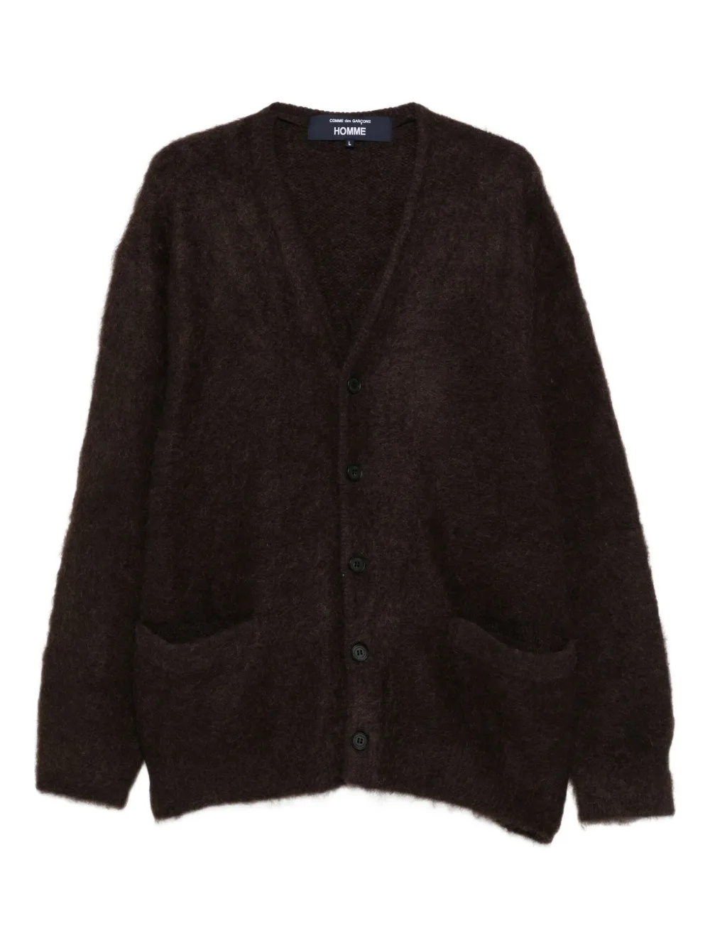 極美品■コムデギャルソン オムプリュス【M】ウール ロングカーディガン ブラック BLACK COMME des GARCONS ブラックコムデギャルソン 24AW 1N