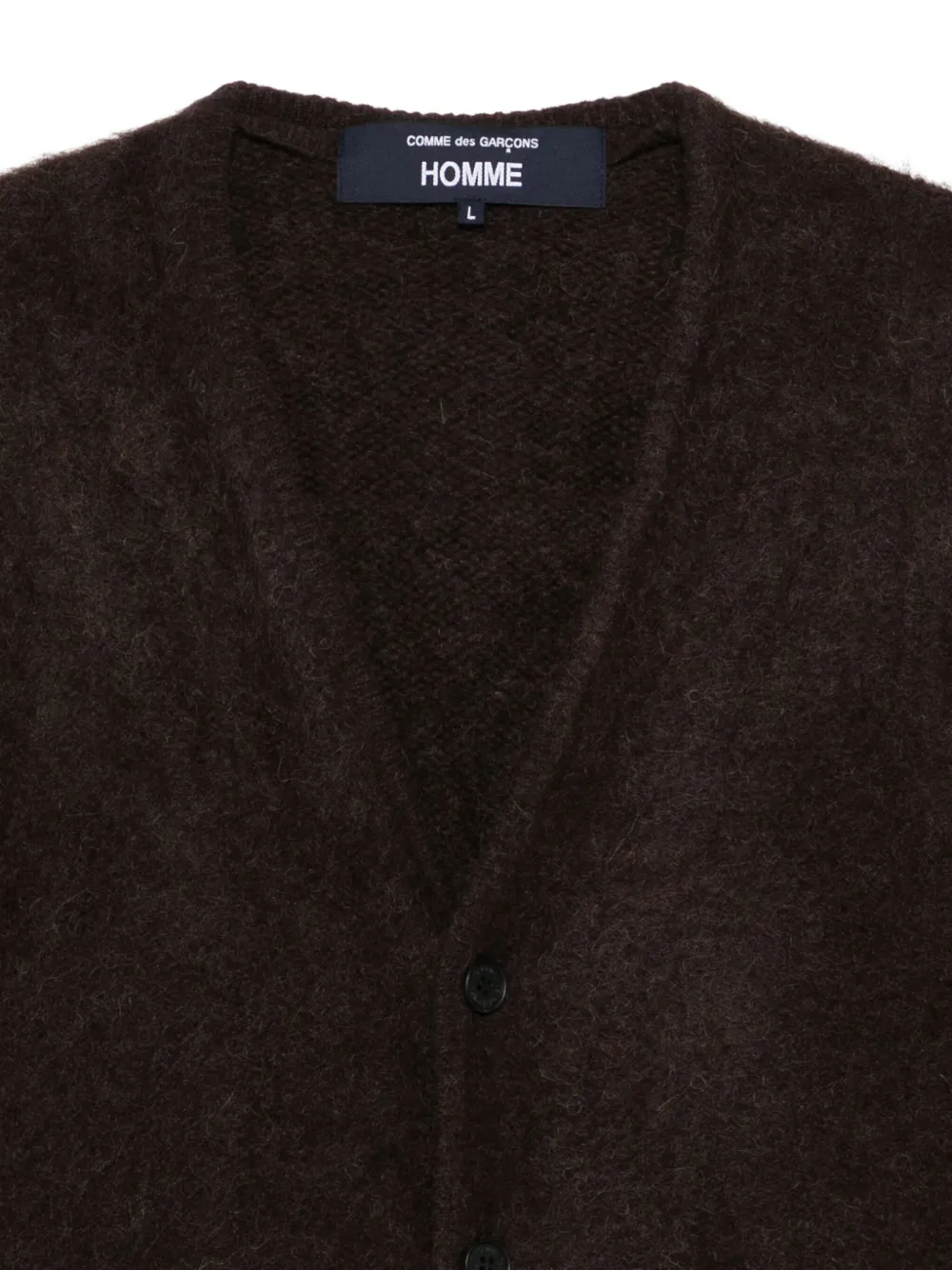 Comme des Garçons Homme Vest met V-hals Bruin