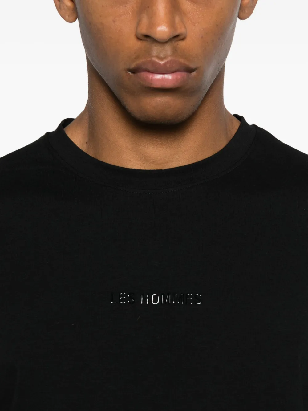Les Hommes Urban Crew-neck Short-sleeve T-shirt In Black