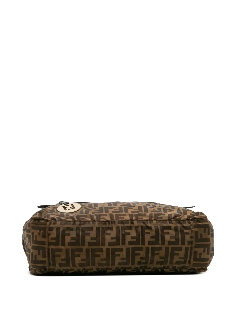 Pre-owned Fendi 2000-2010 Zucca Canvas Crossbody Bag In Brown