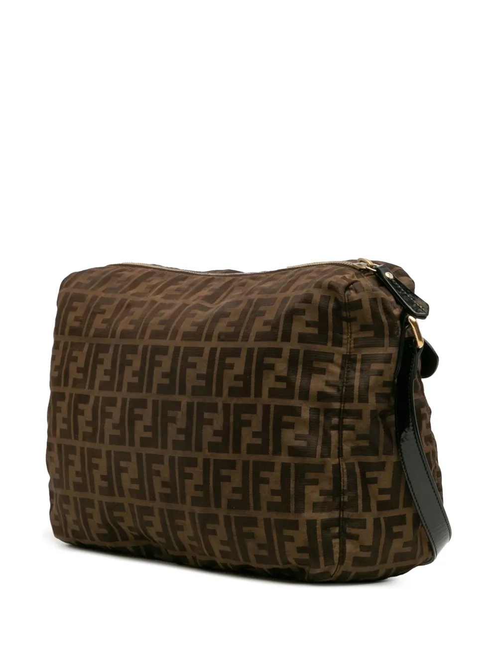 Pre-owned Fendi 2000-2010 Zucca Canvas Crossbody Bag In Brown