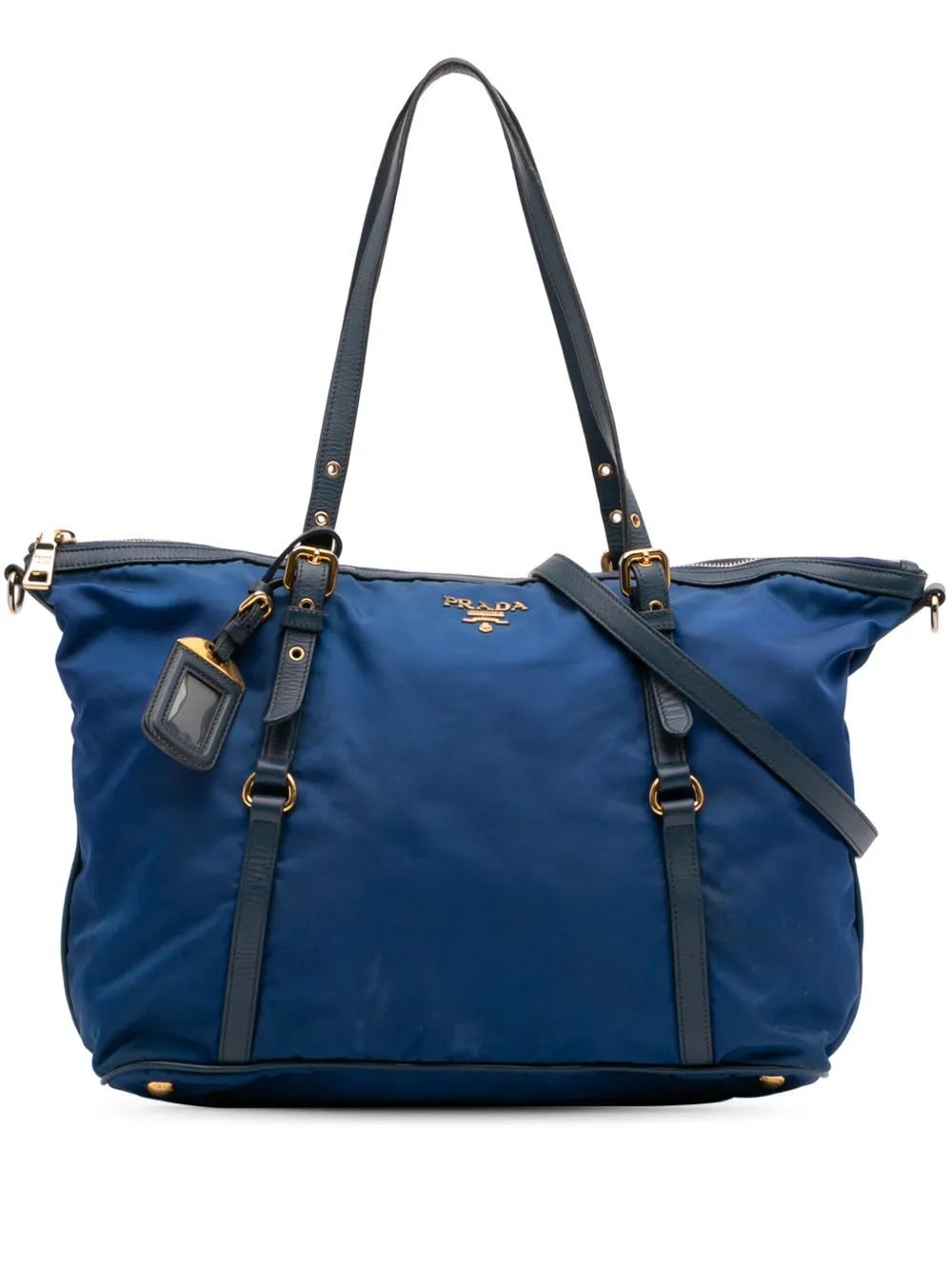 Prada Pre-Owned 2000-2025 サフィアーノトリム テスート ジップトップ コンバーティブル トート サッチェルバッグ Prada Pre-Owned 2000-2025 サフィアーノトリム テスート ジップトップ コンバーティブル トート サッチェルバッグ