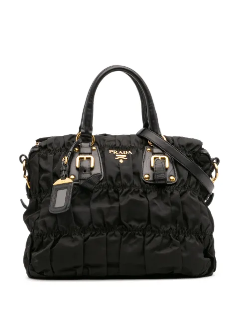 Prada Pre-Owned bolsa satchel Tessuto Gaufre 2000-2025