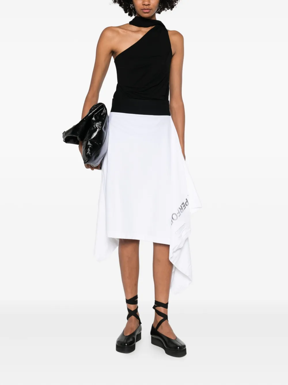 ALAINPAUL asymmetric skirt - Wit