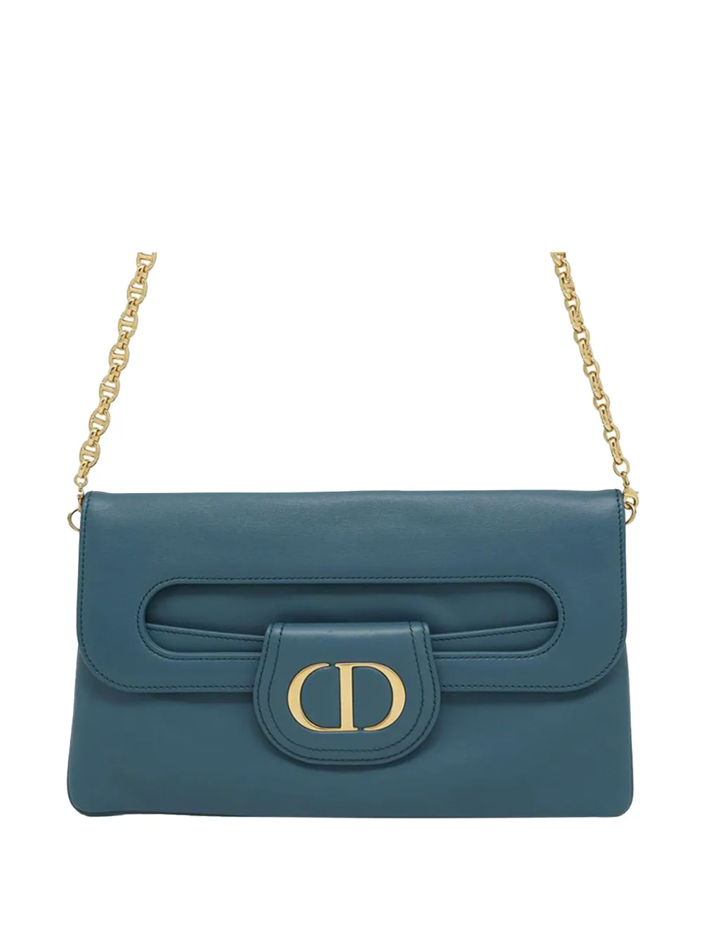 Christian Dior Pre-Owned 2000-2025 Medium Calfskin DiorDouble Chain Christian Dior Pre-Owned 2000-2025 Medium Calfskin DiorDouble Chain