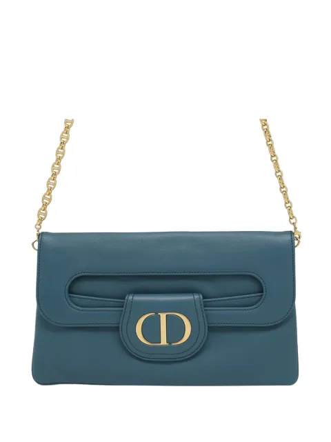 Christian Dior Pre-Owned 2000-2025 Medium Calfskin DiorDouble Chain Bag crossbody bag