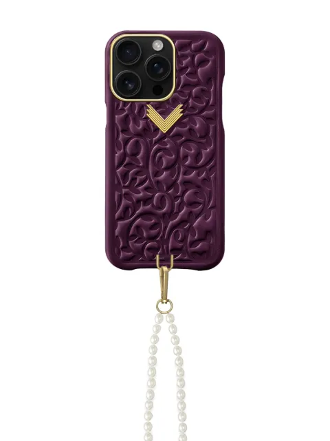 VELANTE حافظة iPhone 16 Pro بنقش زهرة