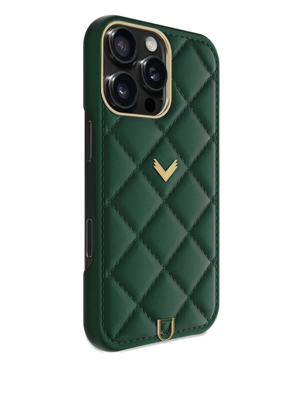  Velante 16 Pro Quilted-leather Iphone Case - Black 