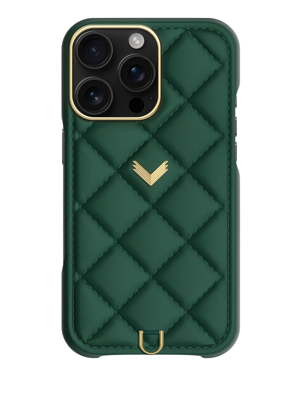 VELANTE 16 Pro quilted-leather Iphone case - Nero