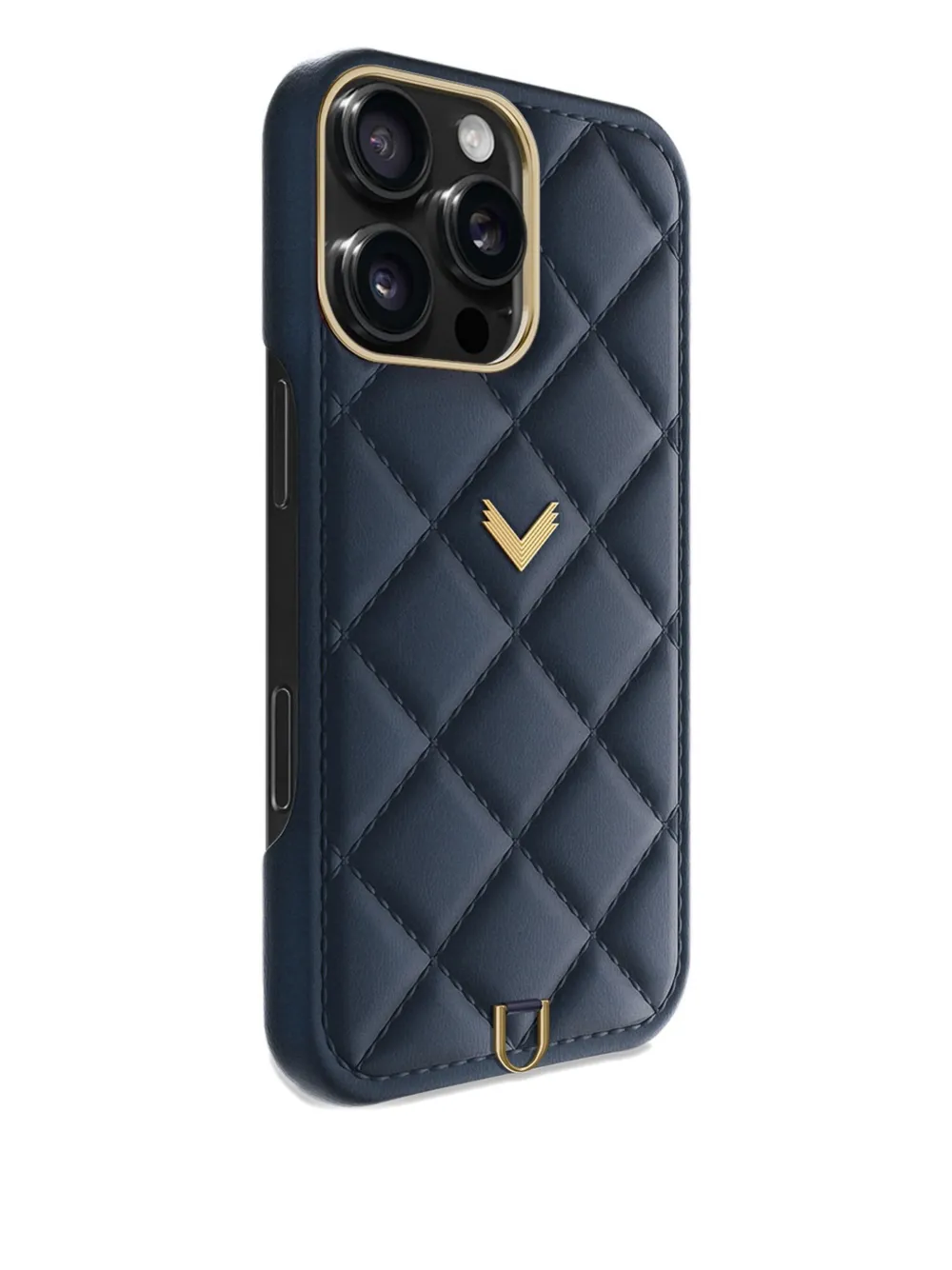  Velante Quilted Leather Iphone Case - Black 