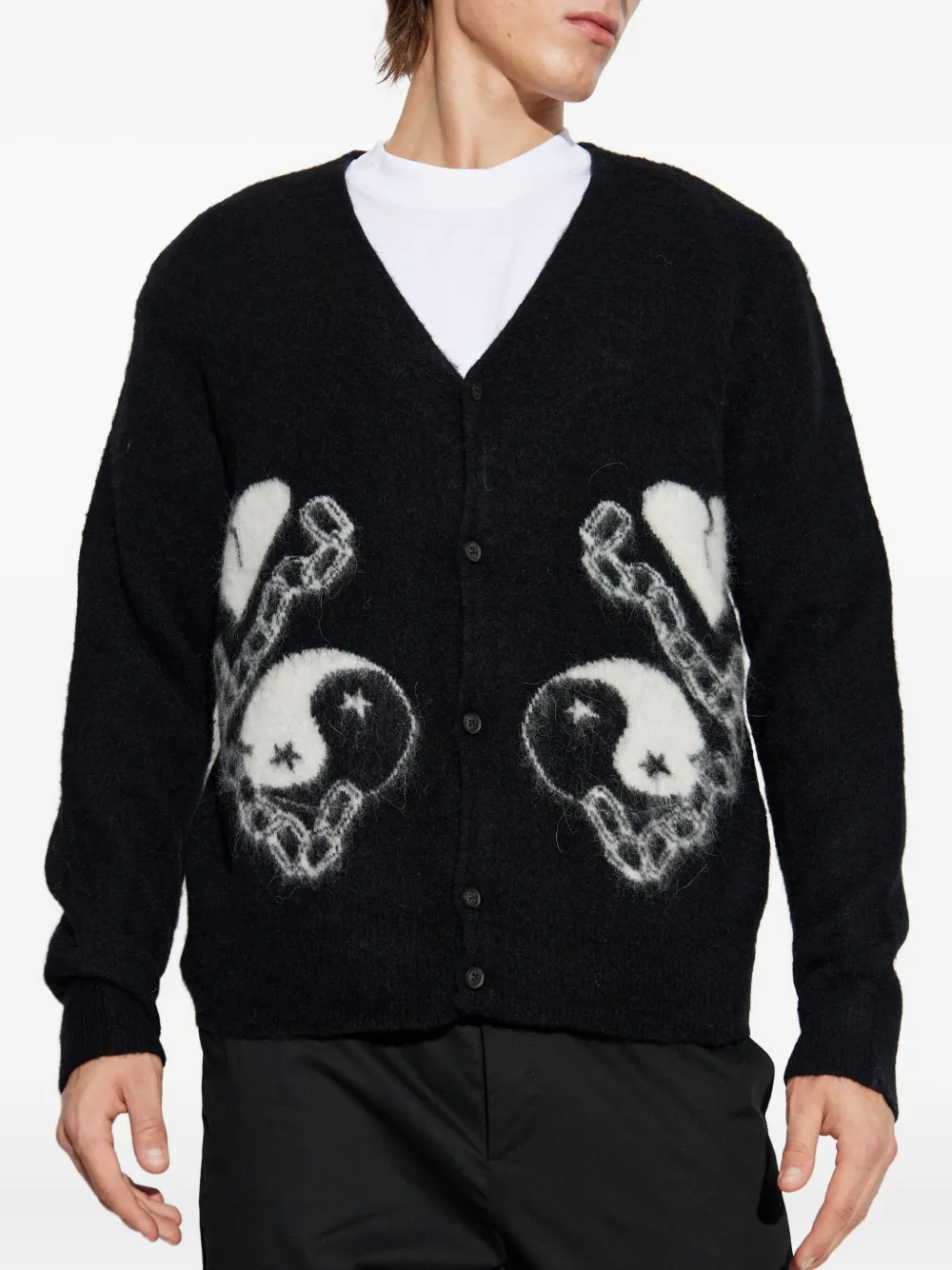  Allsaints Reflection Button Cardigan - Black 
