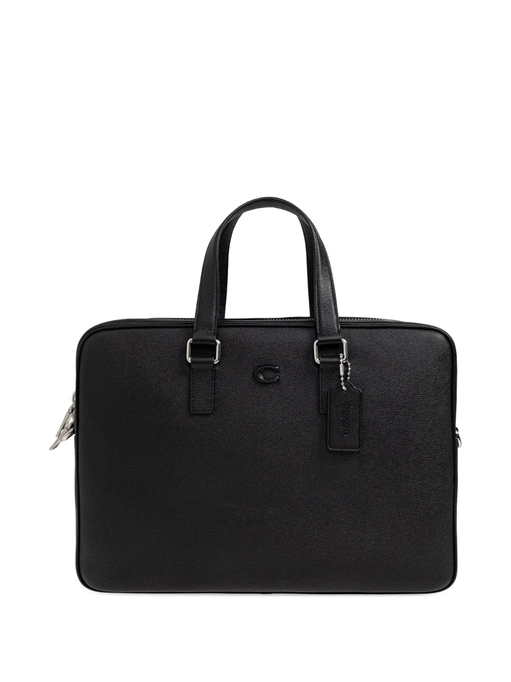 Coach Caden top handle leather briefcase - Zwart