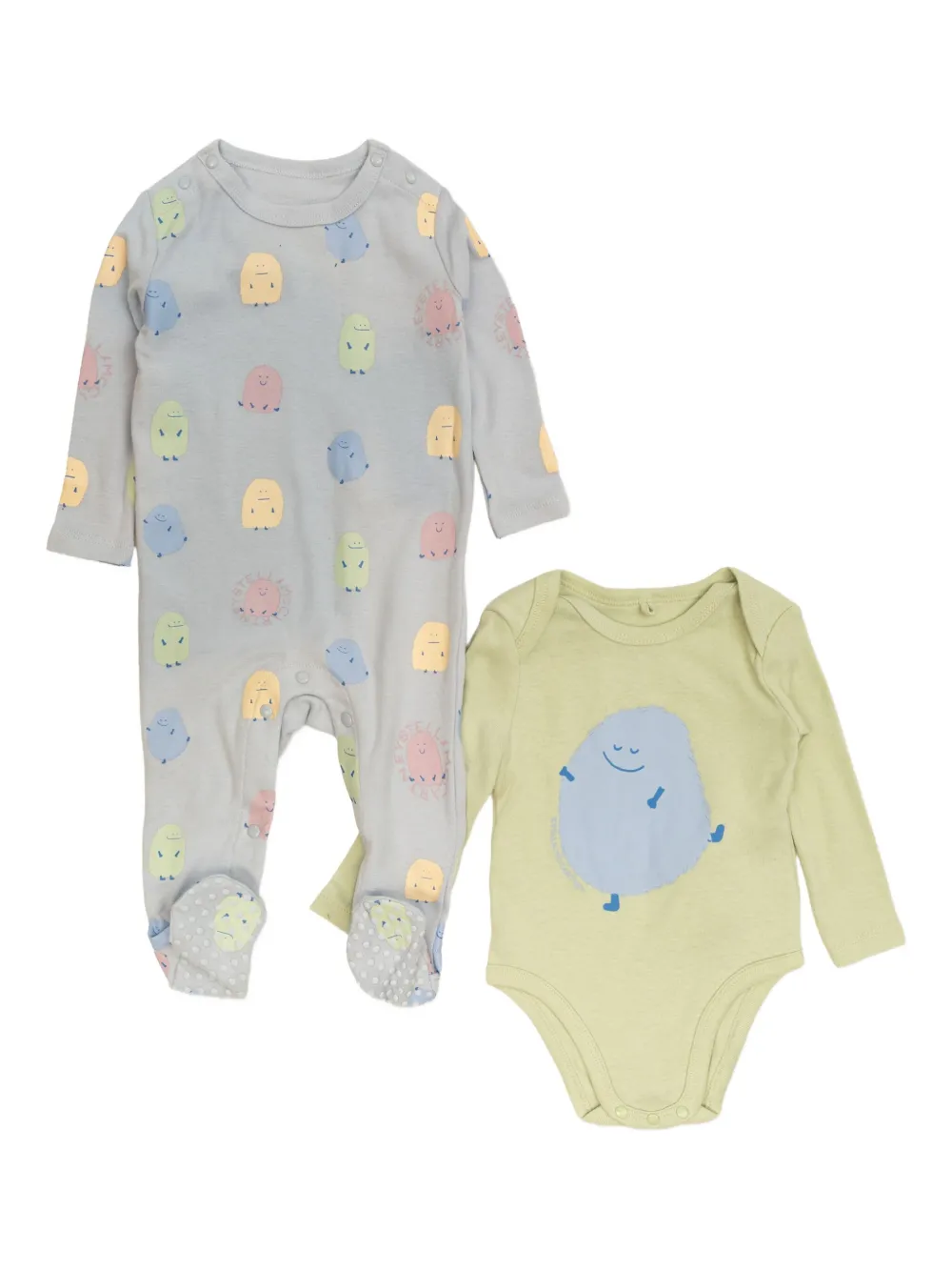 Stella McCartney Kids monster-print pajamas (set of two) | Grey | Image 1