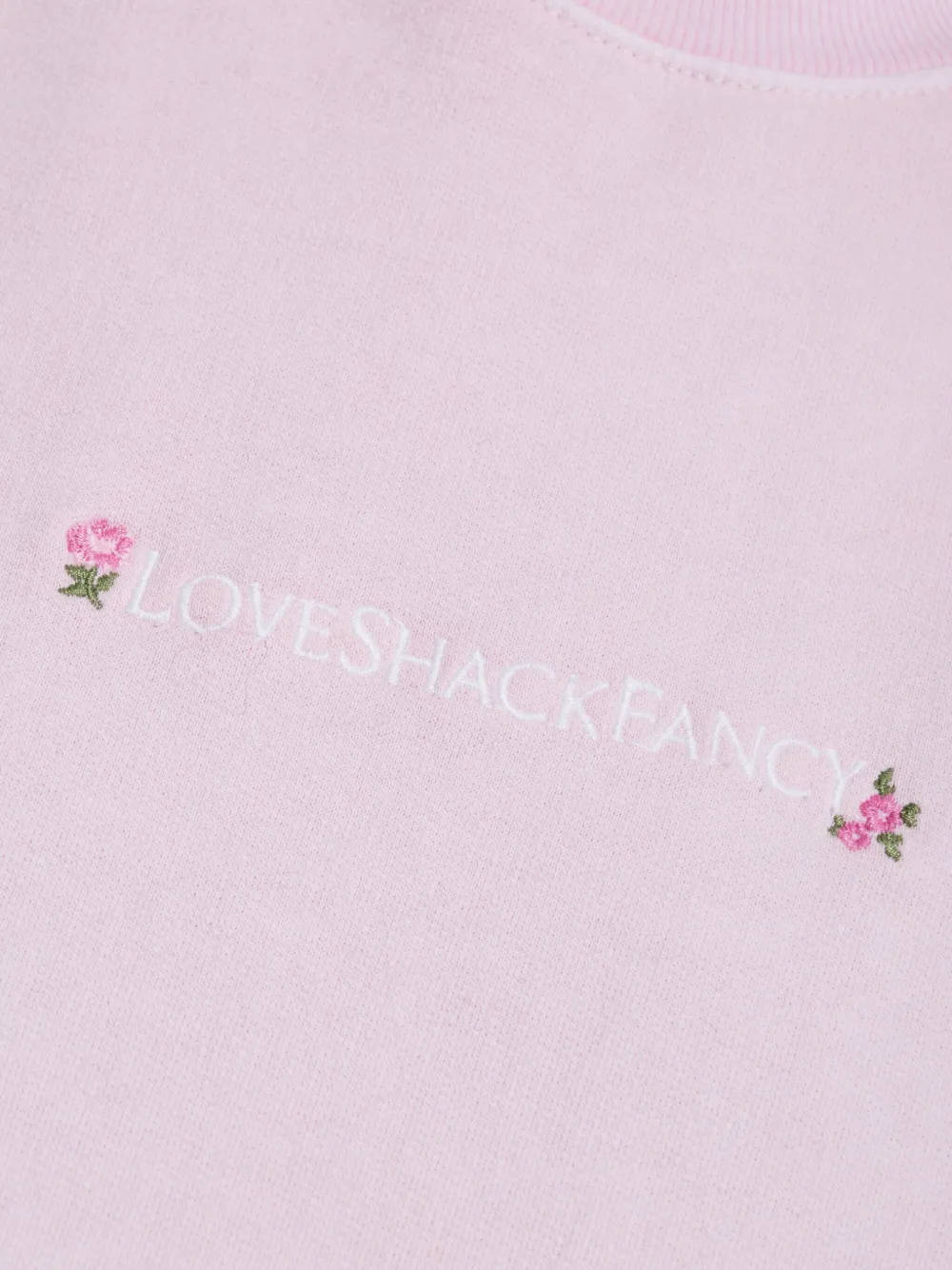 Loveshackfancy Palo Embroidered Sweatshirt In Pink