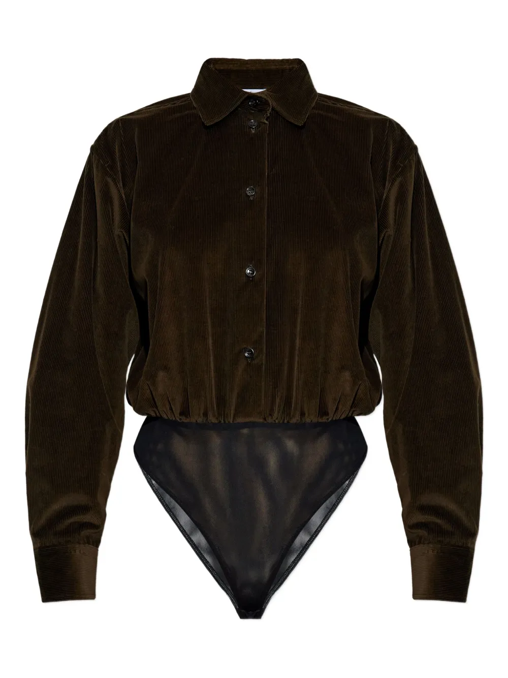 Max Mara Corduroy Bodysuit In Brown
