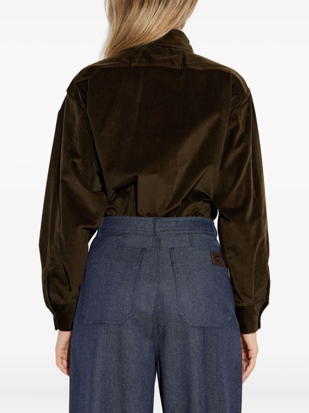 Max Mara Corduroy Bodysuit In Brown