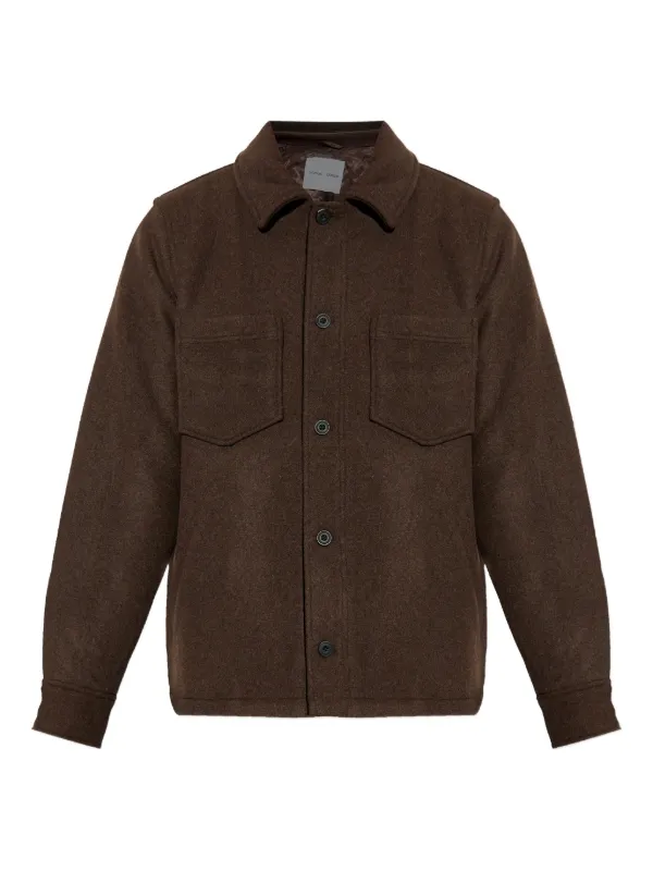SAMSOE SAMSOE Oversized Shirt Jacket Brown FARFETCH IN