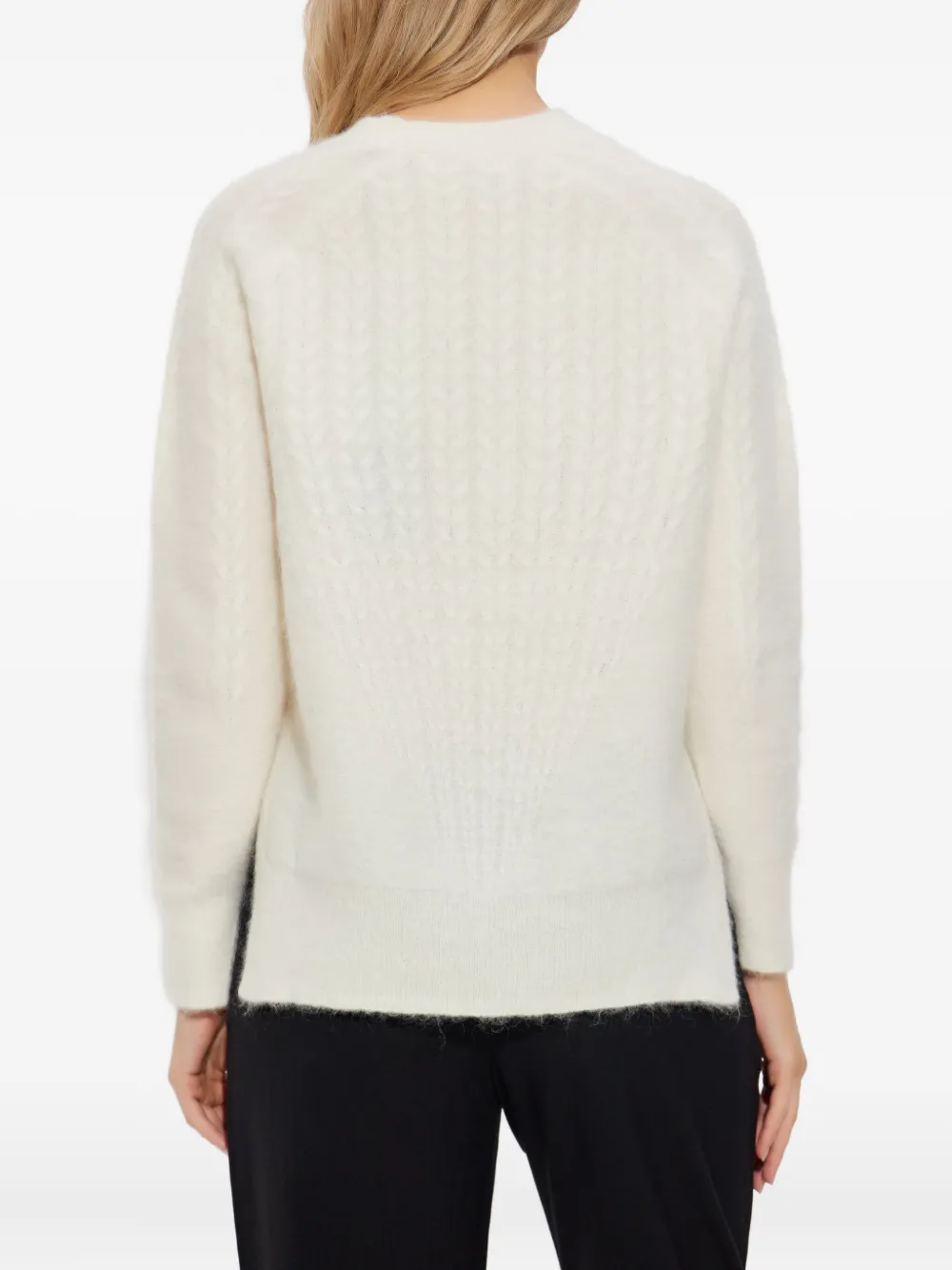 AllSaints Kit kabelgebreide trui Wit