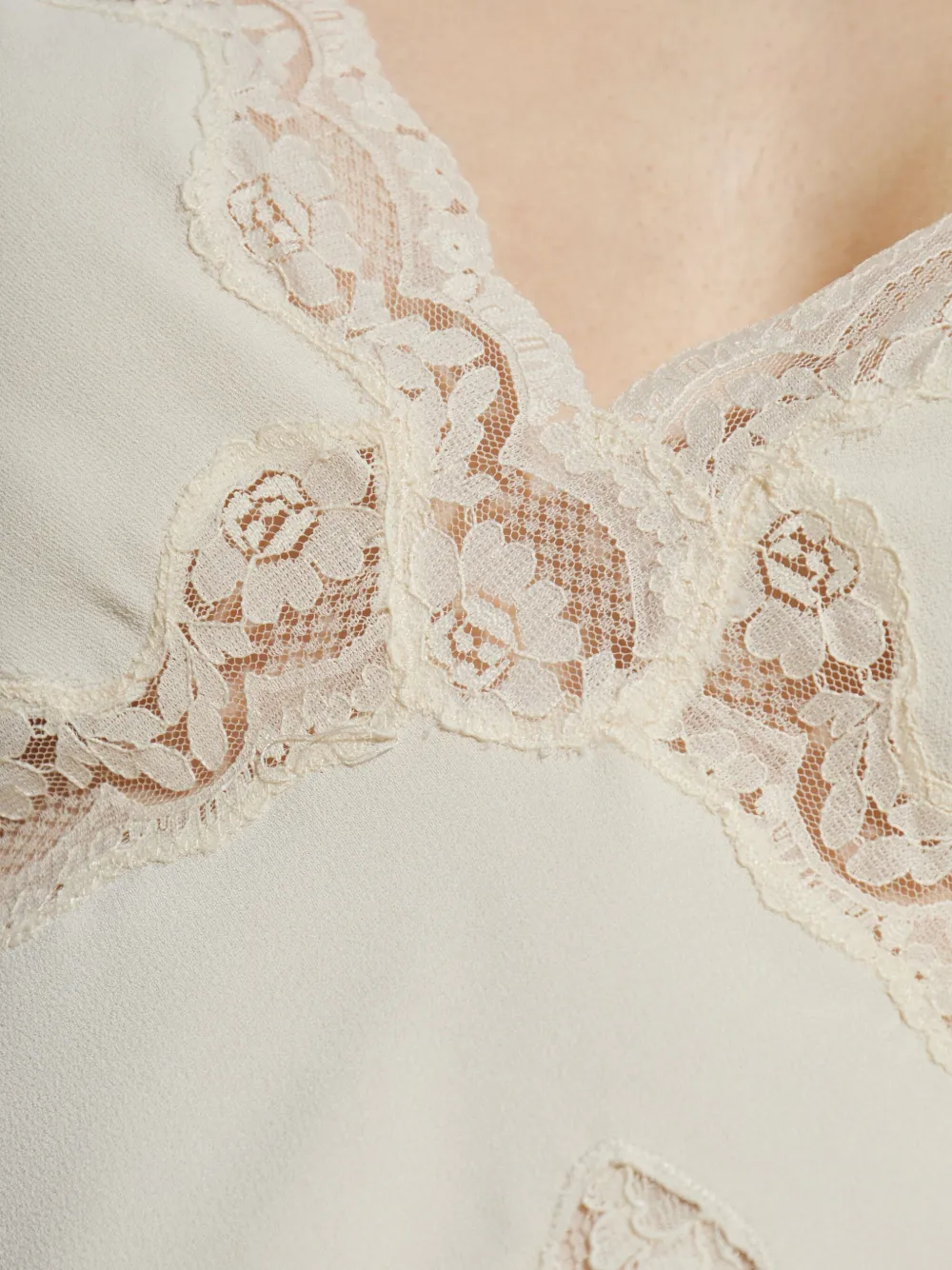 LoveShackFancy Cori mini-jurk met strik van kant Wit