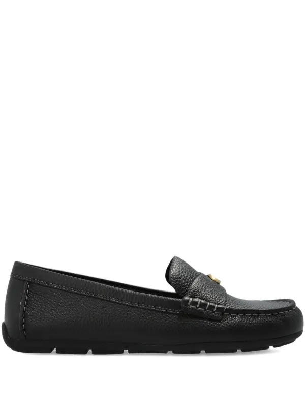Coach logo-detail Leather Loafers | Black | FARFETCH display picture 3