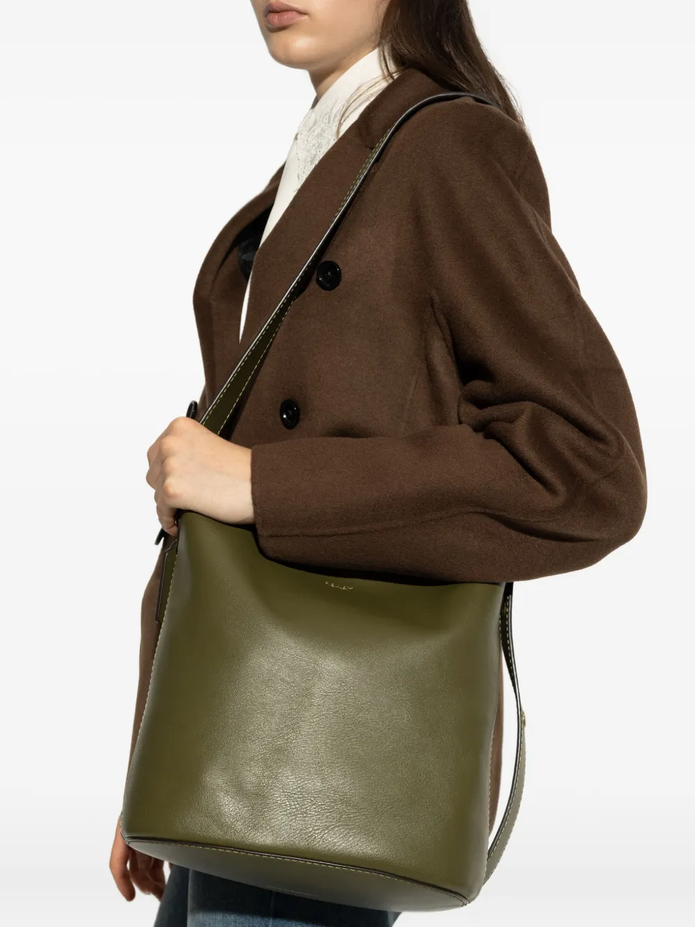 Coach Bleecker Adjustable Strap Bucket Bag In Green