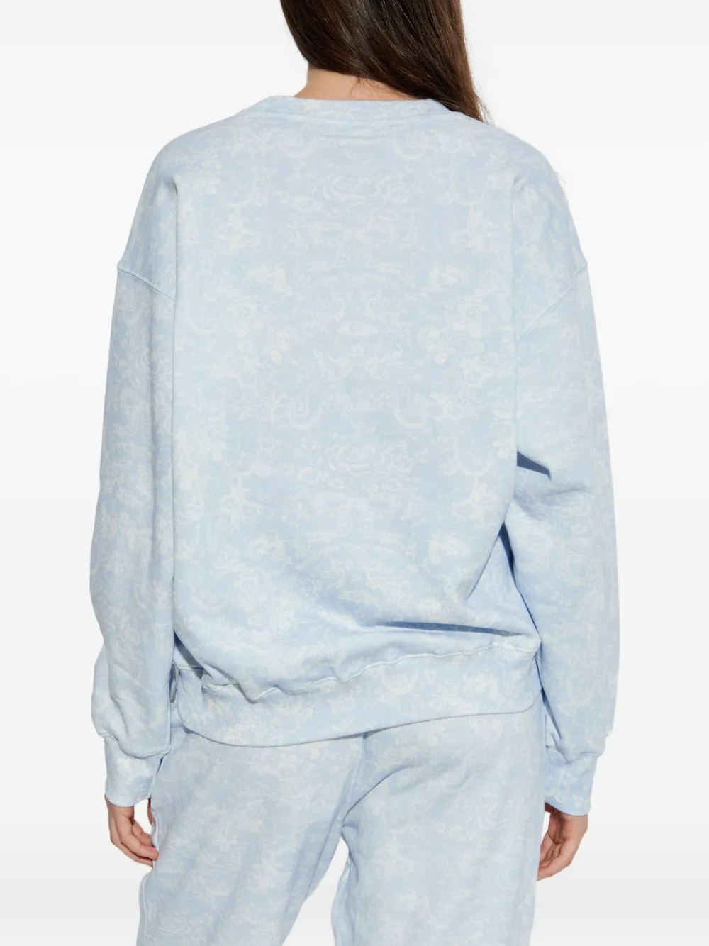 Loveshackfancy Palo Patterned Sweatshirt In Blue