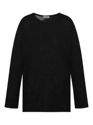 Yohji Yamamoto long-sleeve Wool T-shirt | Black | FARFETCH BH