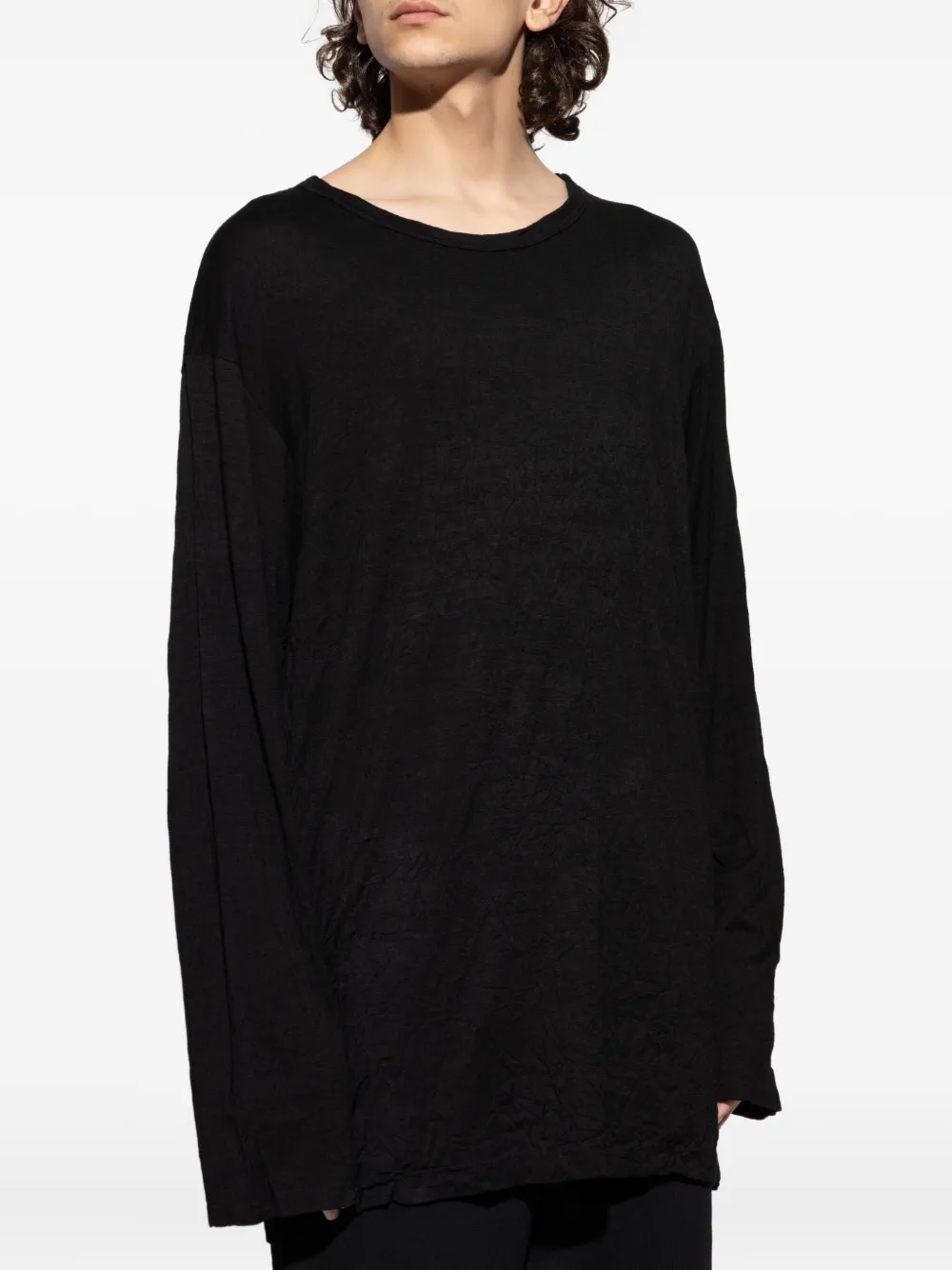 Yohji Yamamoto T-shirt met lange mouwen Zwart