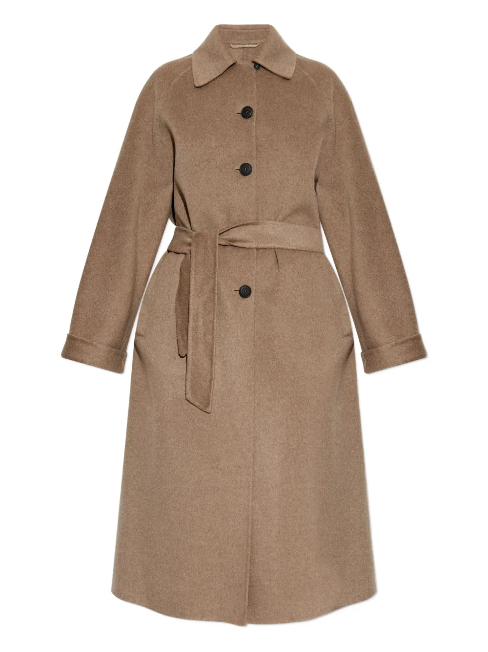 Max Mara Cappotto con cintura - Marrone