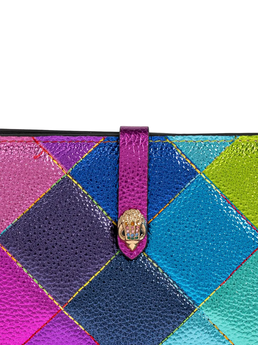 Kurt Geiger Kensington Soft Wallet P Quilted Embellished Wallet In Multi