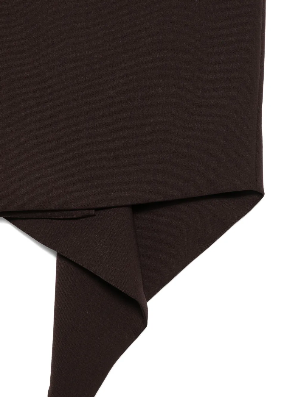 The Latest Draped Asymmetric Skirt In Brown
