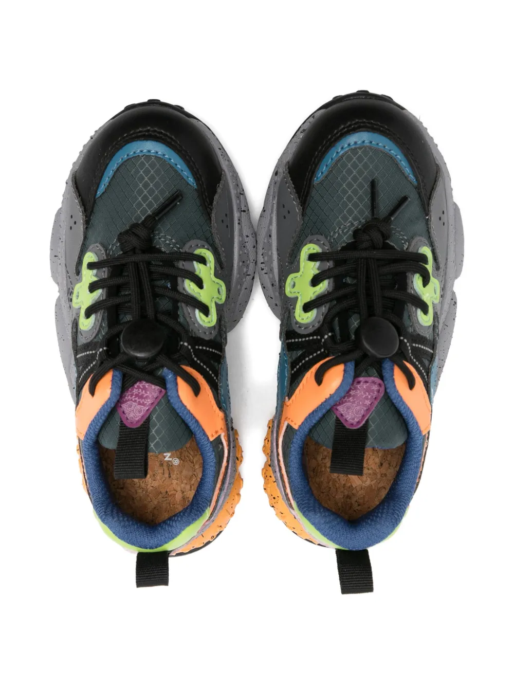 FLOWER MOUNTAIN KIDS panelled trainers Grijs