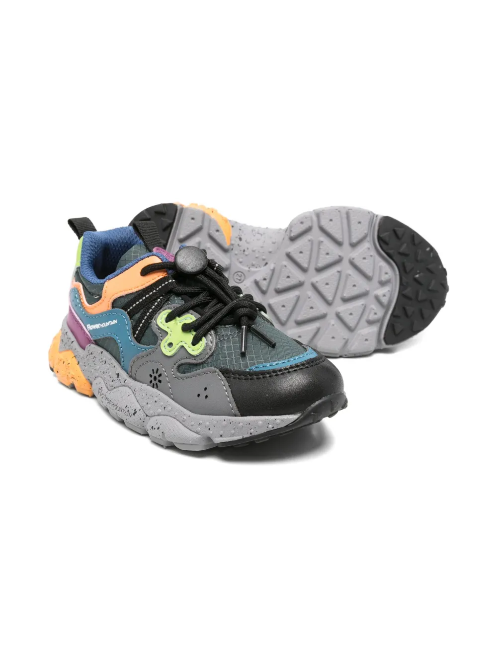 FLOWER MOUNTAIN KIDS panelled trainers - Grijs