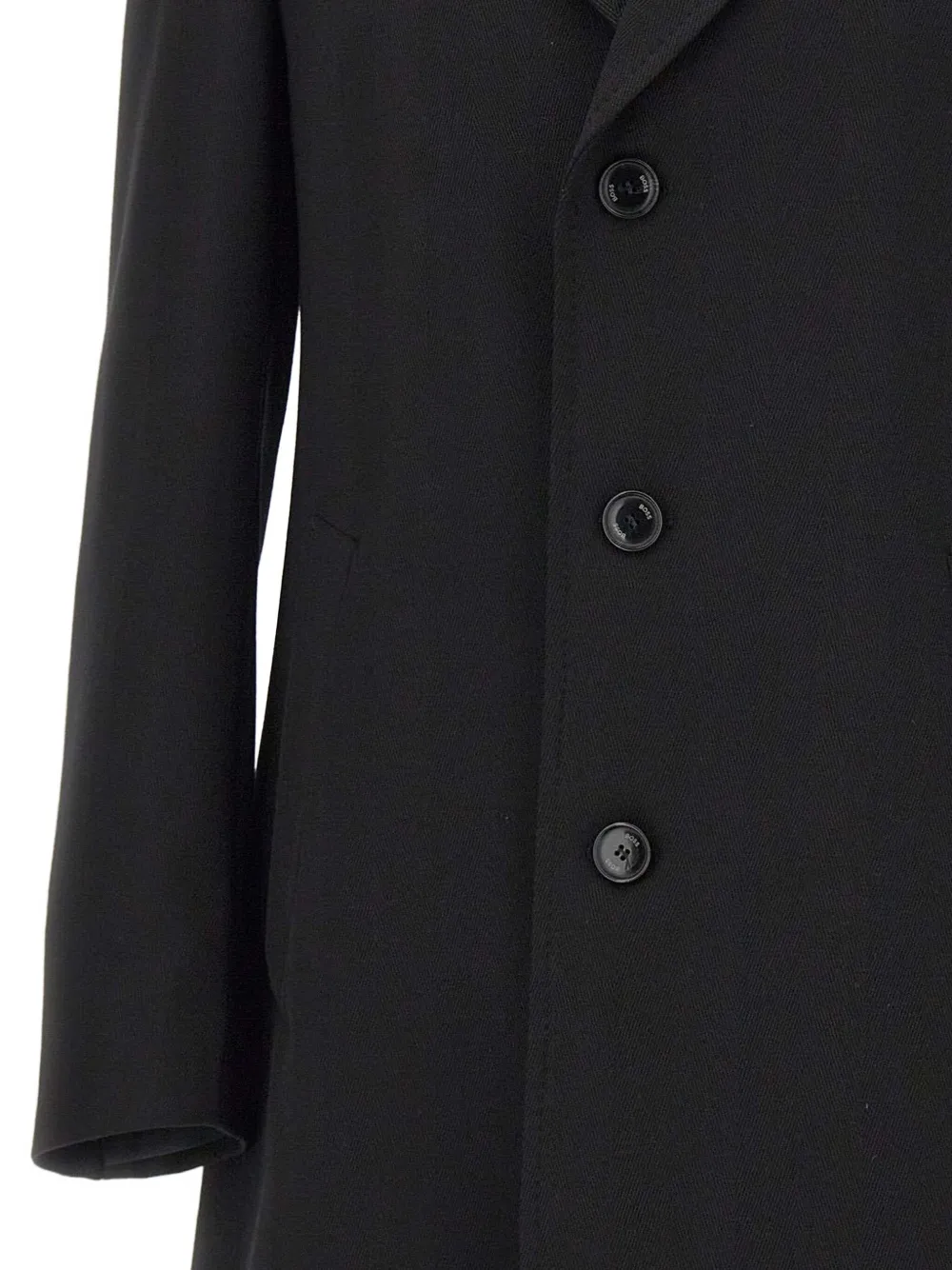 BOSS Jas met enkele rij knopen Zwart