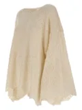 MAURIZIO MYKONOS wide-sleeve open-knit sweater - White