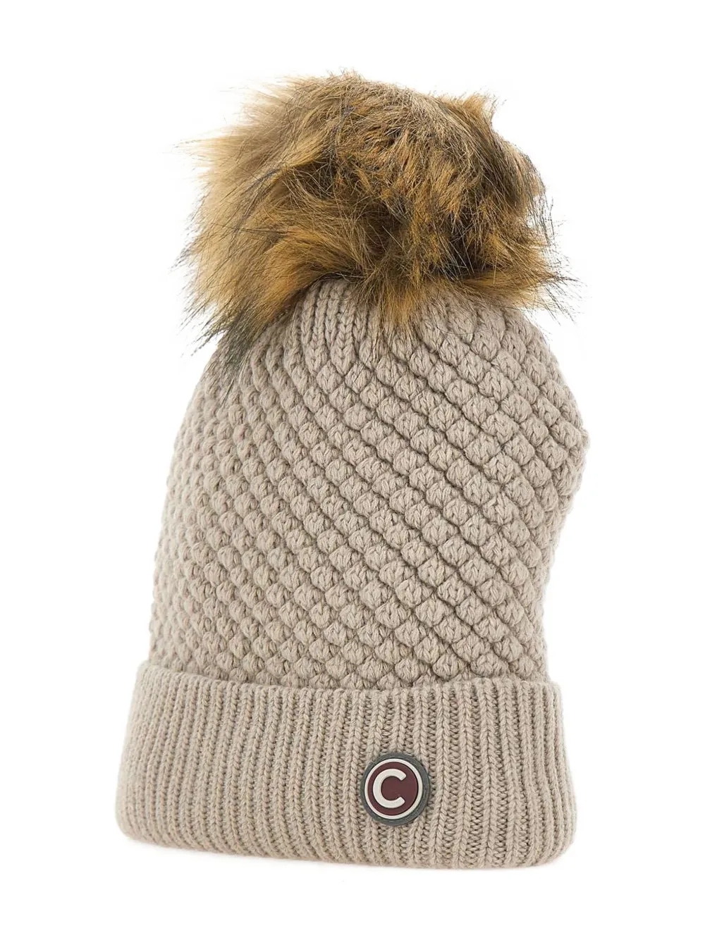 Colmar pom-pom beanie hat | Neutrals | Image 1