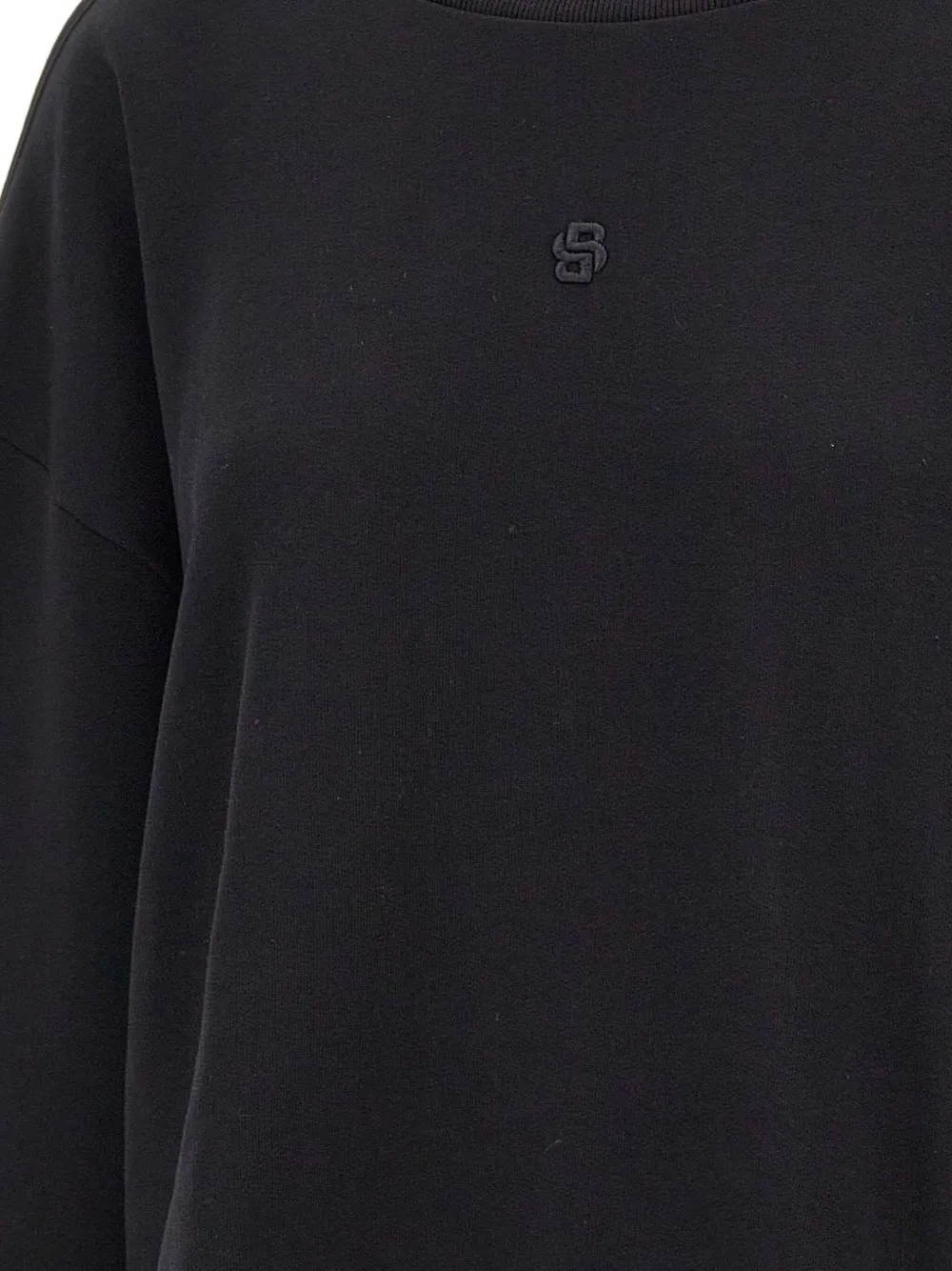 BOSS Sweater met geborduurd logo Zwart