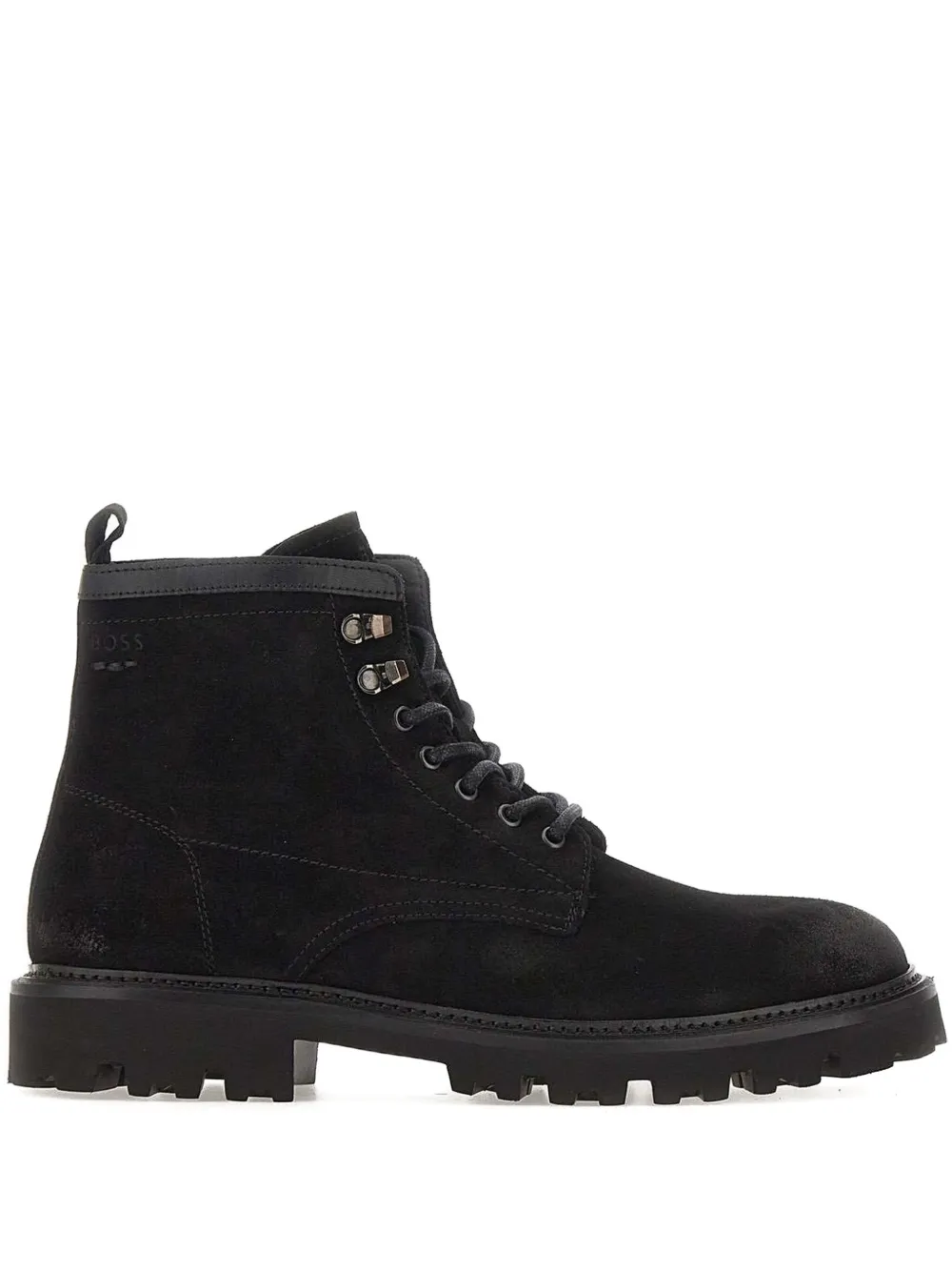 BOSS lace-up leather boots Black