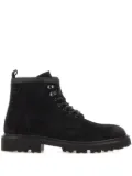 BOSS lace-up leather boots - Black