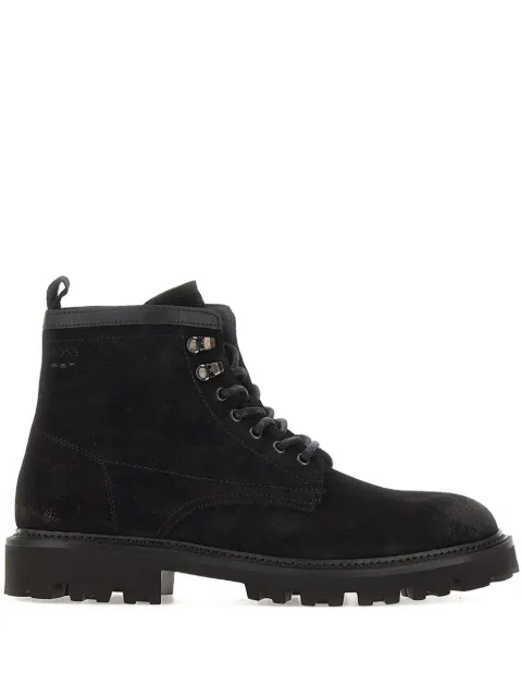 BOSS lace-up leather boots