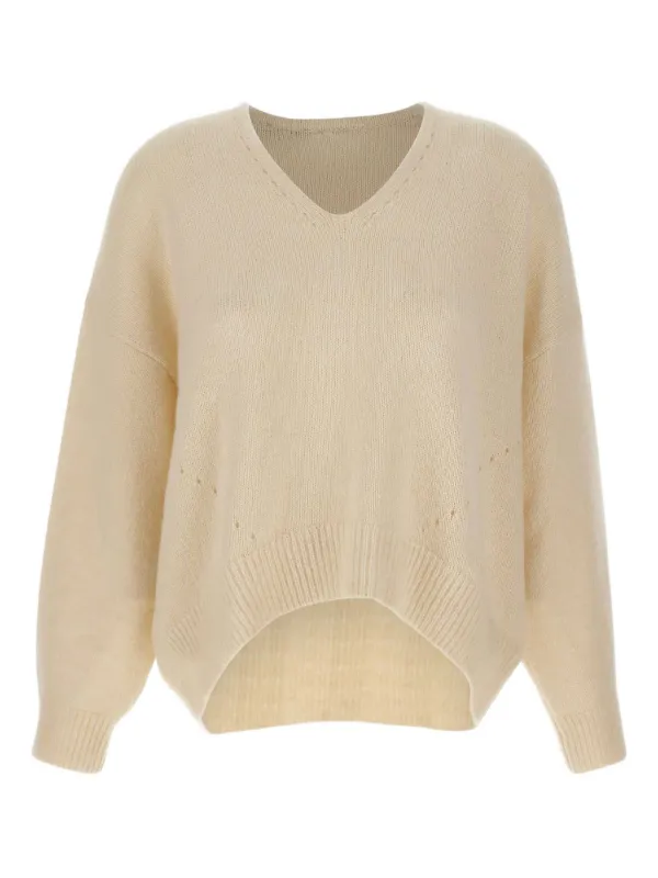 BOSS Sweater Med V-hals Hvid FARFETCH DK