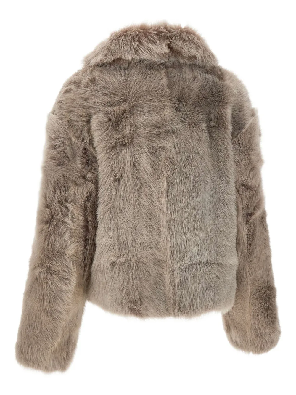 Hiso Toska Shearling Jacket In Gray