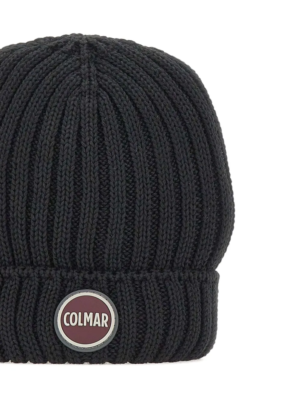 Colmar Geribbelde muts met logopatch Zwart