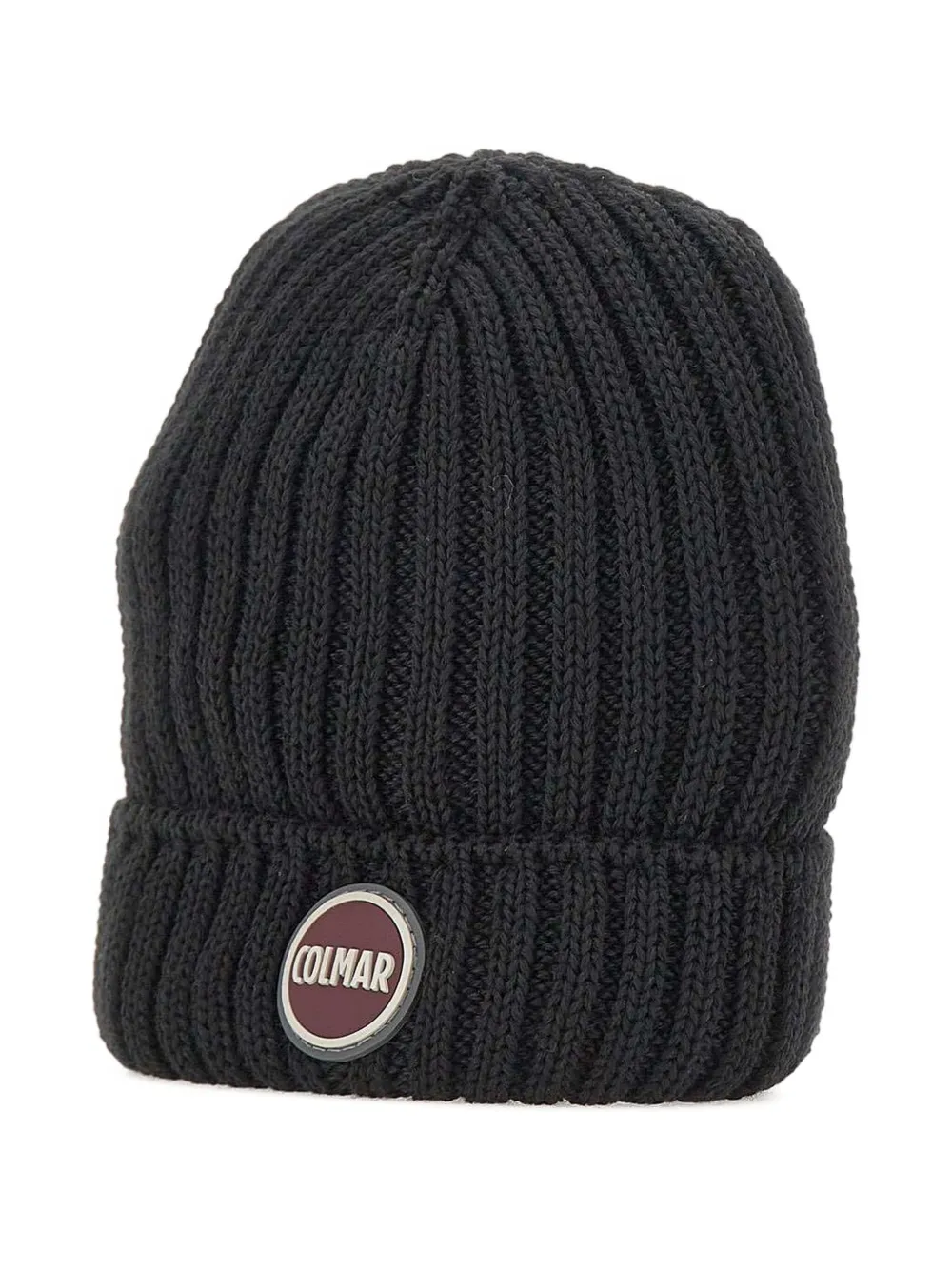 Colmar ribbed logo-patch beanie hat | Black | Image 1