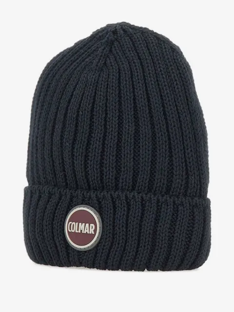 Colmar ribbed logo-patch beanie hat 
