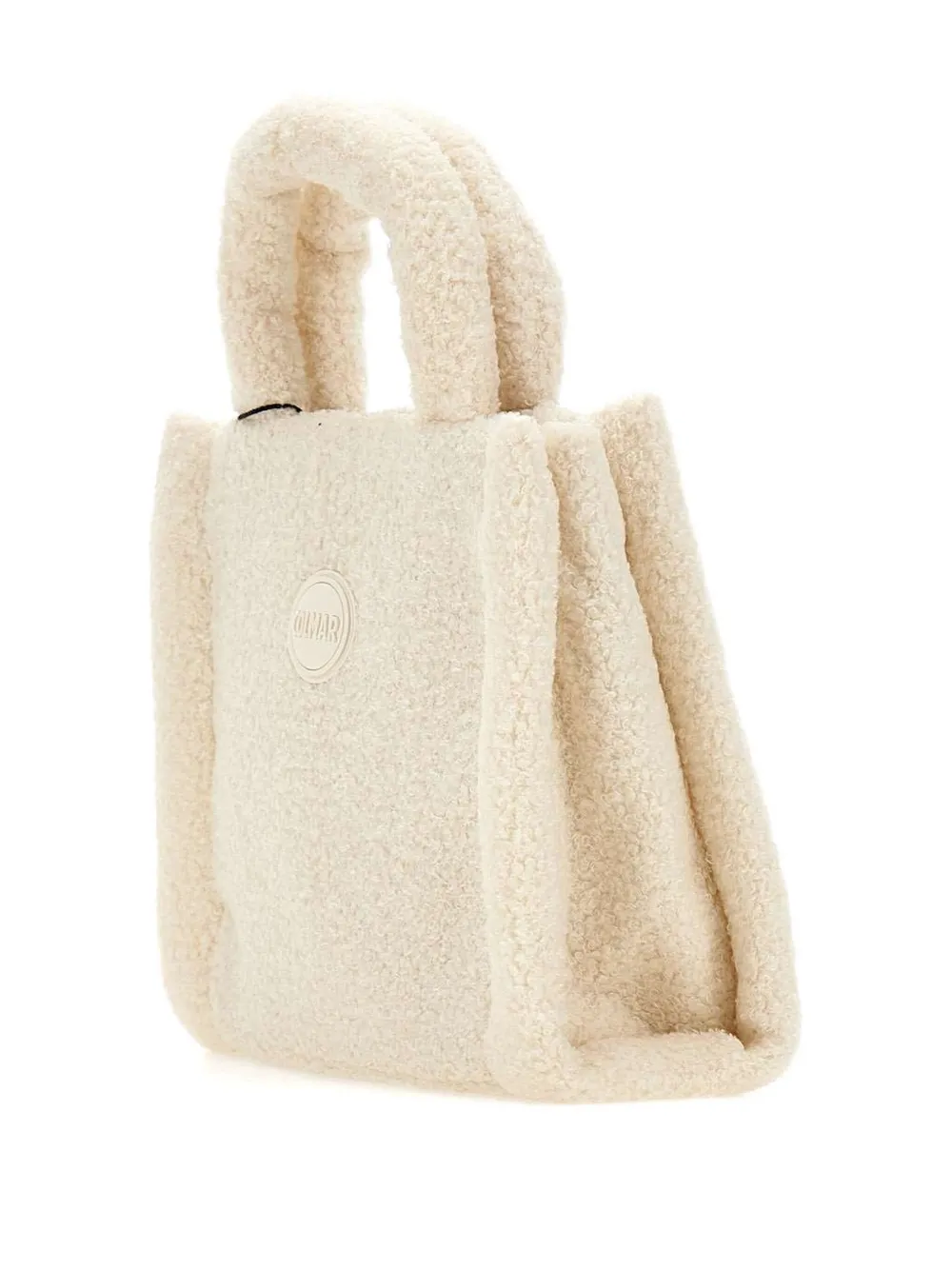 Colmar Teddy-effect Square Tote Bag In White