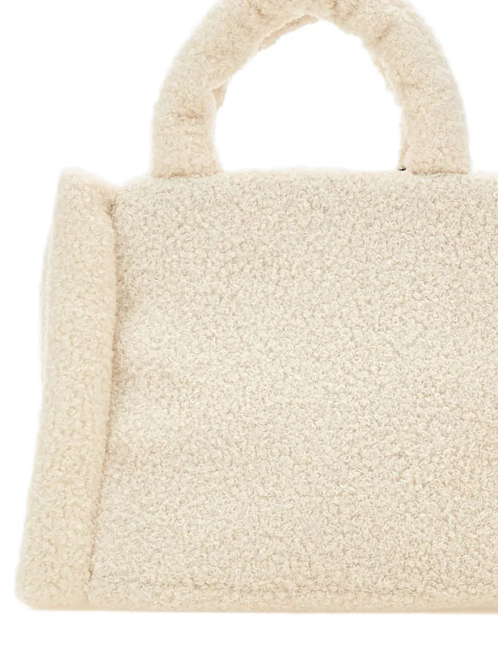 Colmar Teddy-effect Square Tote Bag In White