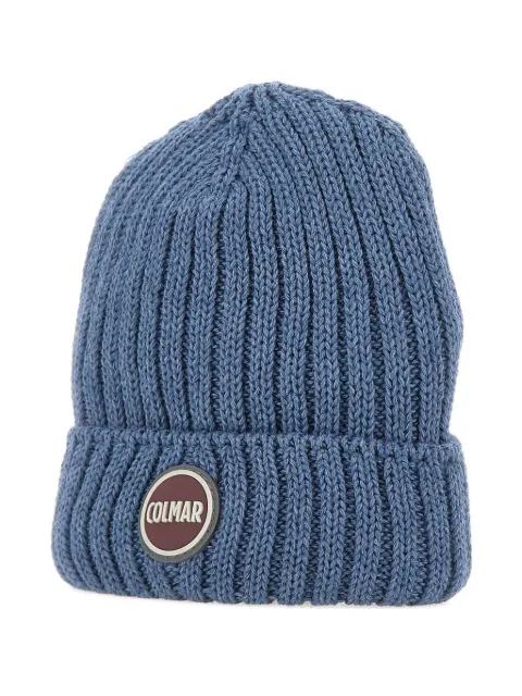 Colmar ribbed logo-patch beanie