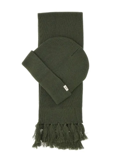 Sun68 set de gorro y bufanda con flecos